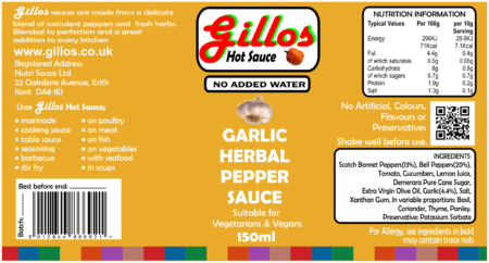Garlic Gillos Hot Sauce