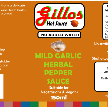Garlic mild gillos hot sauce