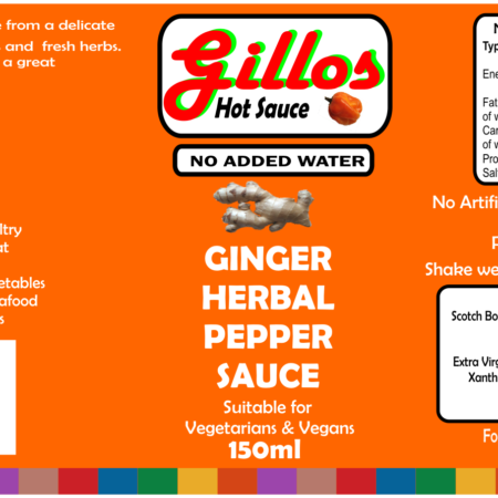 Ginger gillos Hot Sauce