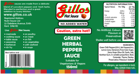 Green Gillos Hot Sauce